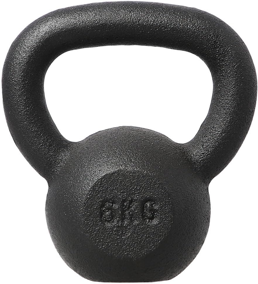 HMS Unisex's 17-64-011 5907695517781 CAST Iron Kettlebell, Black, One Size