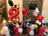 Vista 4 de 2 Numbers Balloon 40 Inch Red Two Balloon Number Birthday Decor, 2nd 12 21st Party Celebration Decorations Graduations Wedding Baby Shower