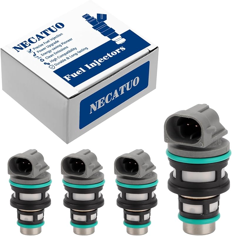 Kit com 4 bicos injetores de combustível NECATUO FJ100 para Buick, Chevrolet, GMC e Isuzu 2.2L L4 – 4 unidades