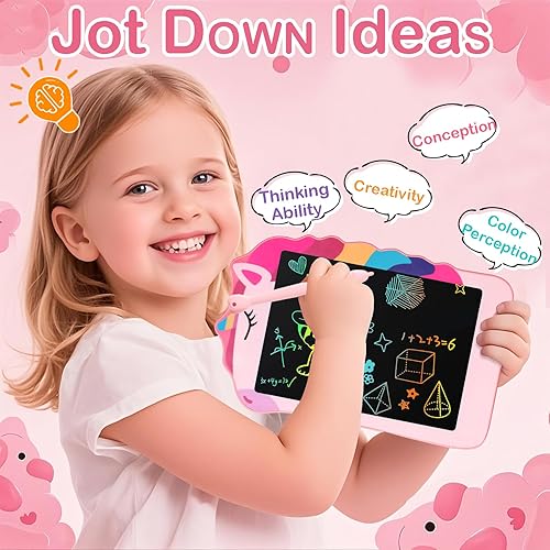 Miniatura 2 de Unicorn Toys - Tableta de escritura LCD para niñas y niños, juguetes coloridos para niños pequeños, tablero de dibujo, juguetes educativos para