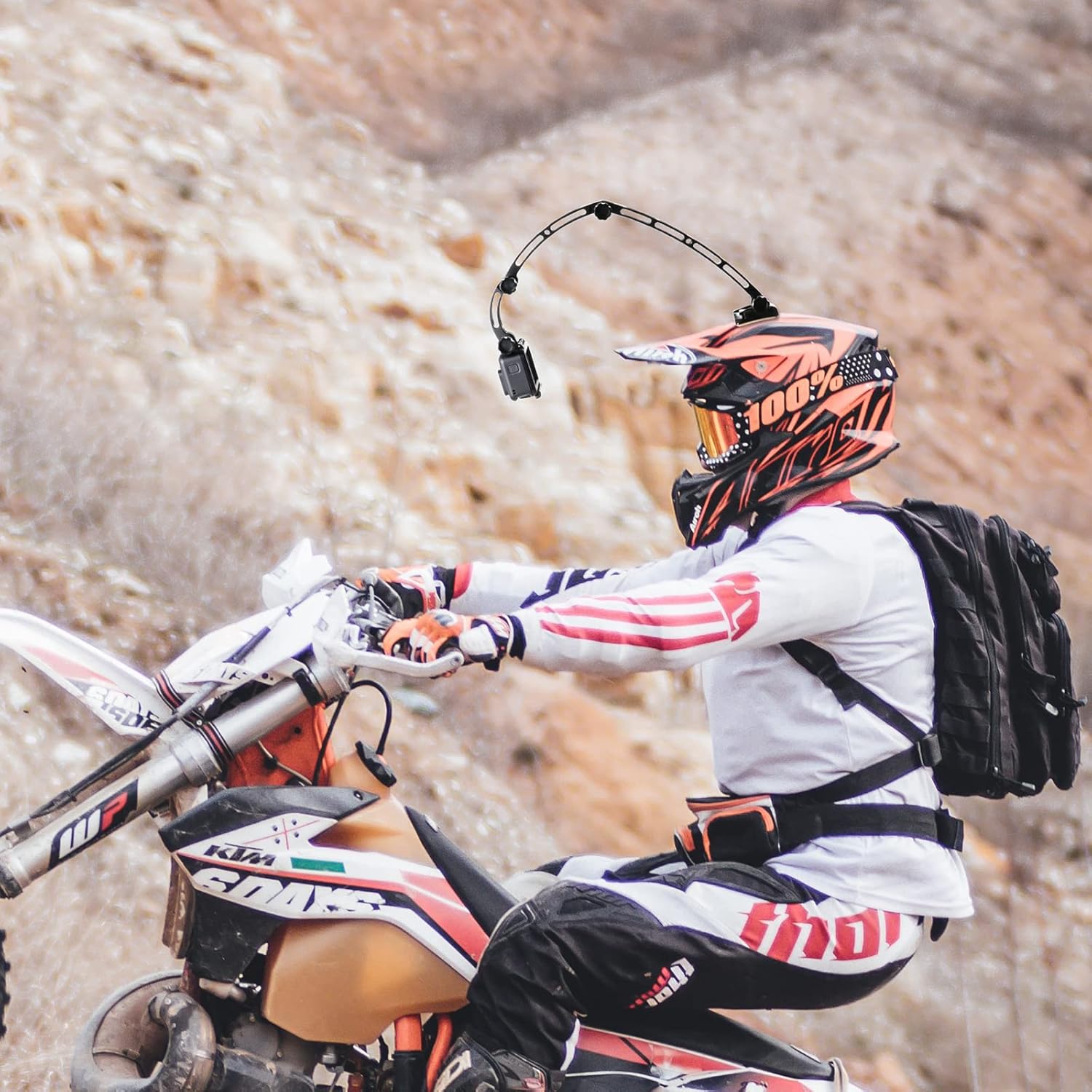 HSU Aluminum Alloy Curved Extension Arm Kit Metal Pole Mount Helmet Stick Extension Arm Mount for GoPro Hero 13/12/11/10/9/8/7/6 Black, DJI Osmo Action and More Action Cameras (7.9”/5.3”/3”) (Black) - Image 6