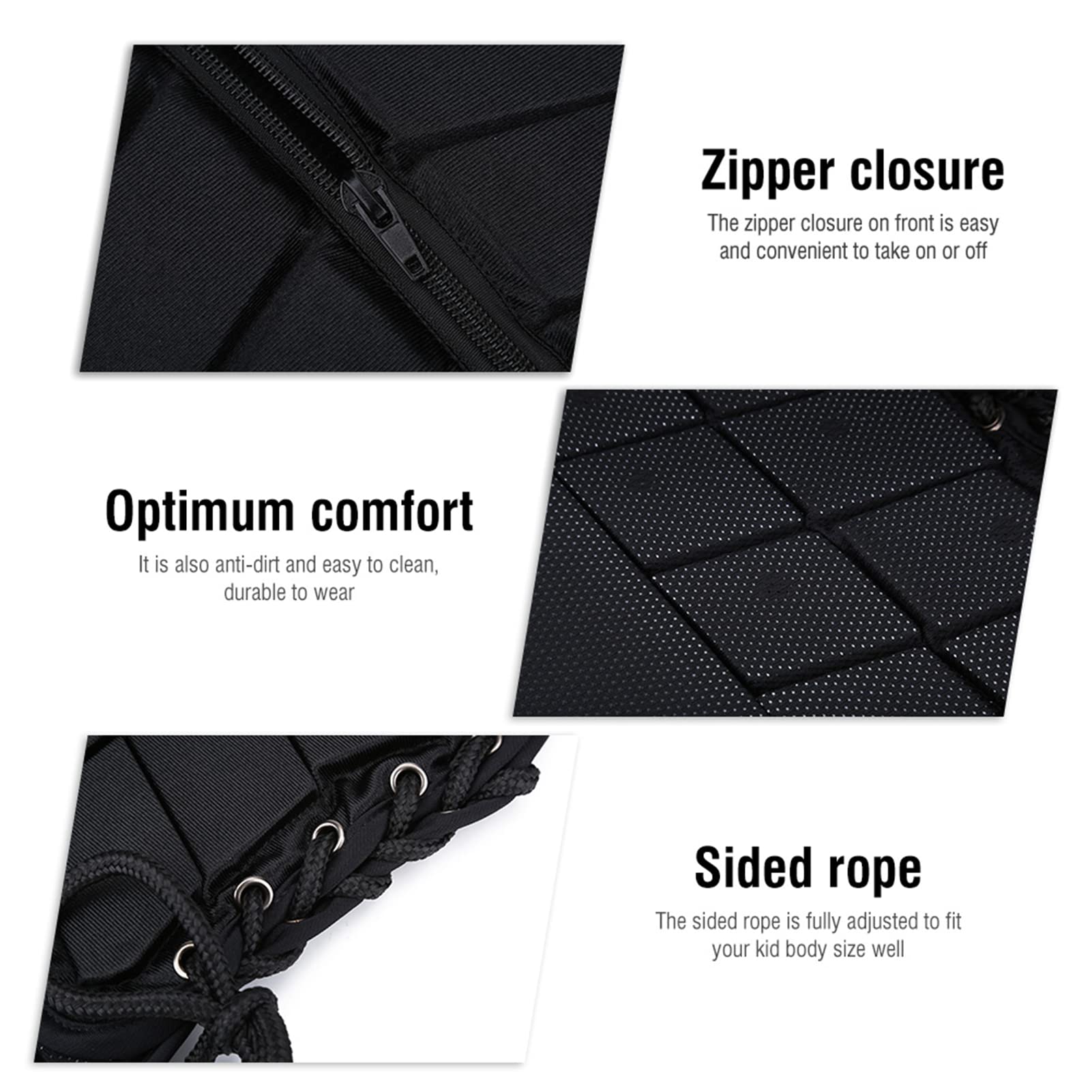 Gilet da Equitazione Professionale Gilet Equestre per Bambini in Eva Corpetto Protettivo Equitazione Armatura Antiurto con Cerniera per Adulti Donne Ragazzi Ragazze Bambini (CM)