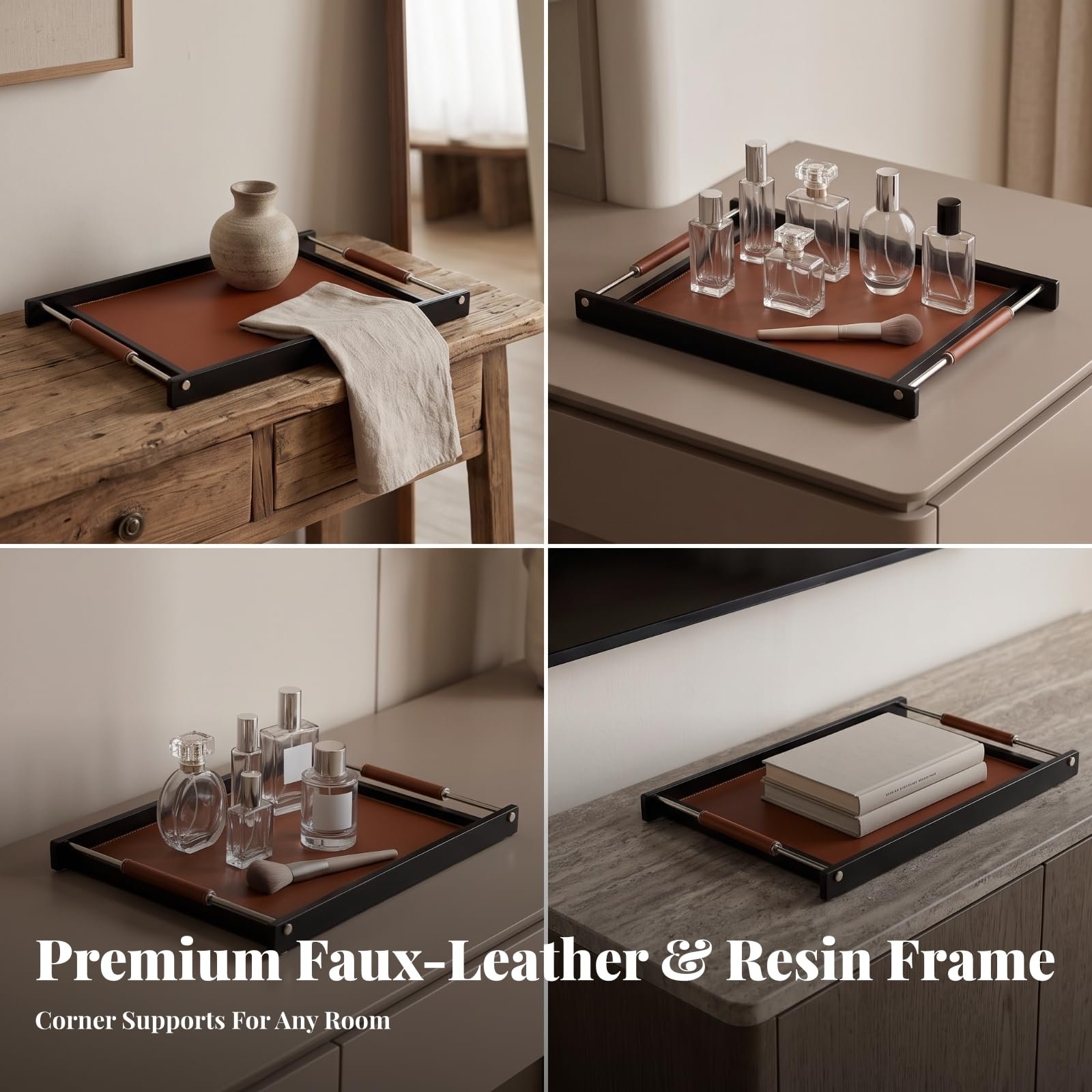 Natürlich Serviertablett | Flaches Design, Modern, Ablagetablett, Für Wohnzimmertisch, Eingangsbereich