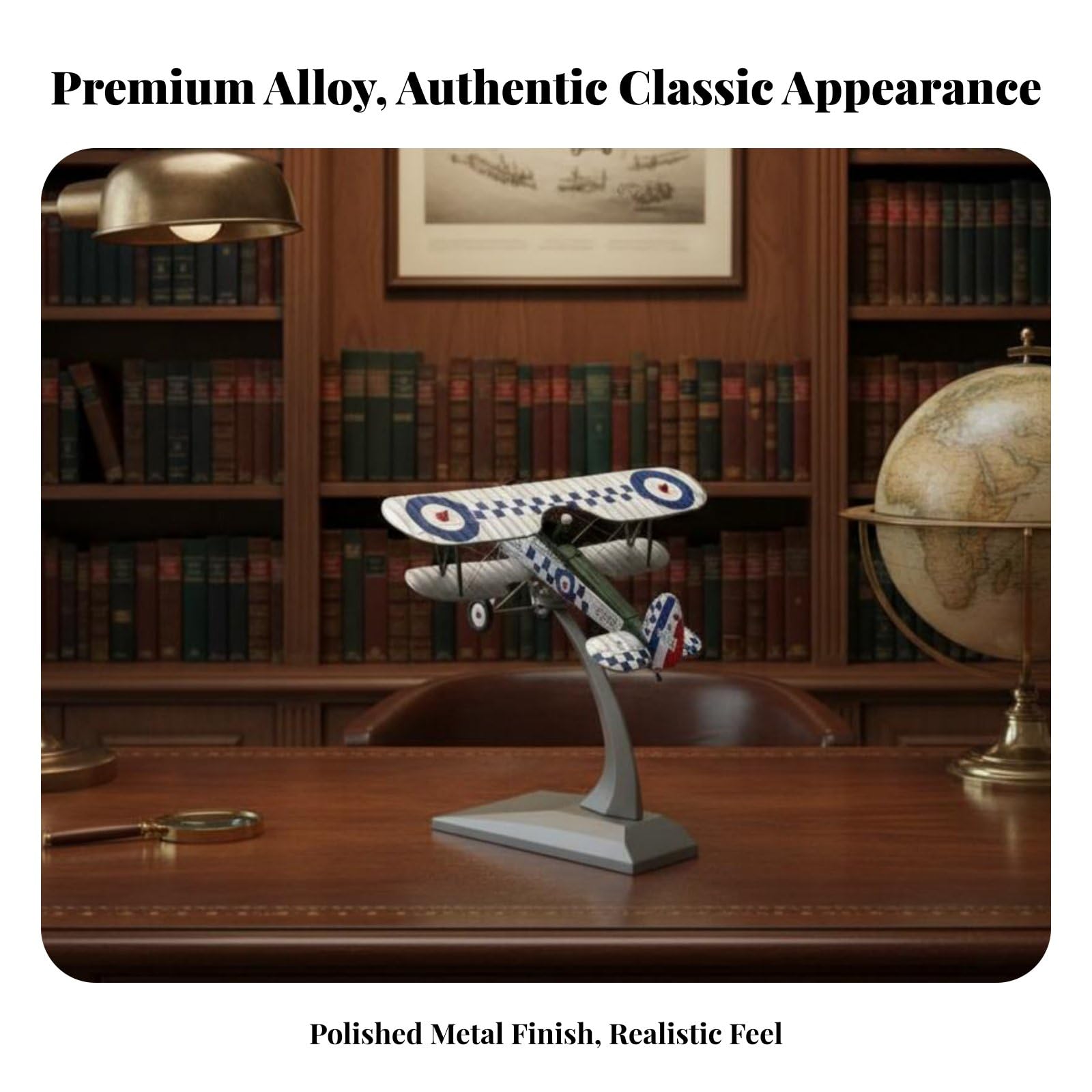 Figurine Avion Maquette Avion Modèle Die-cast Réplique Historique Alliage Construction Solide Peinture Fidèle Détails Cockpit avec Socle, Color to 2
