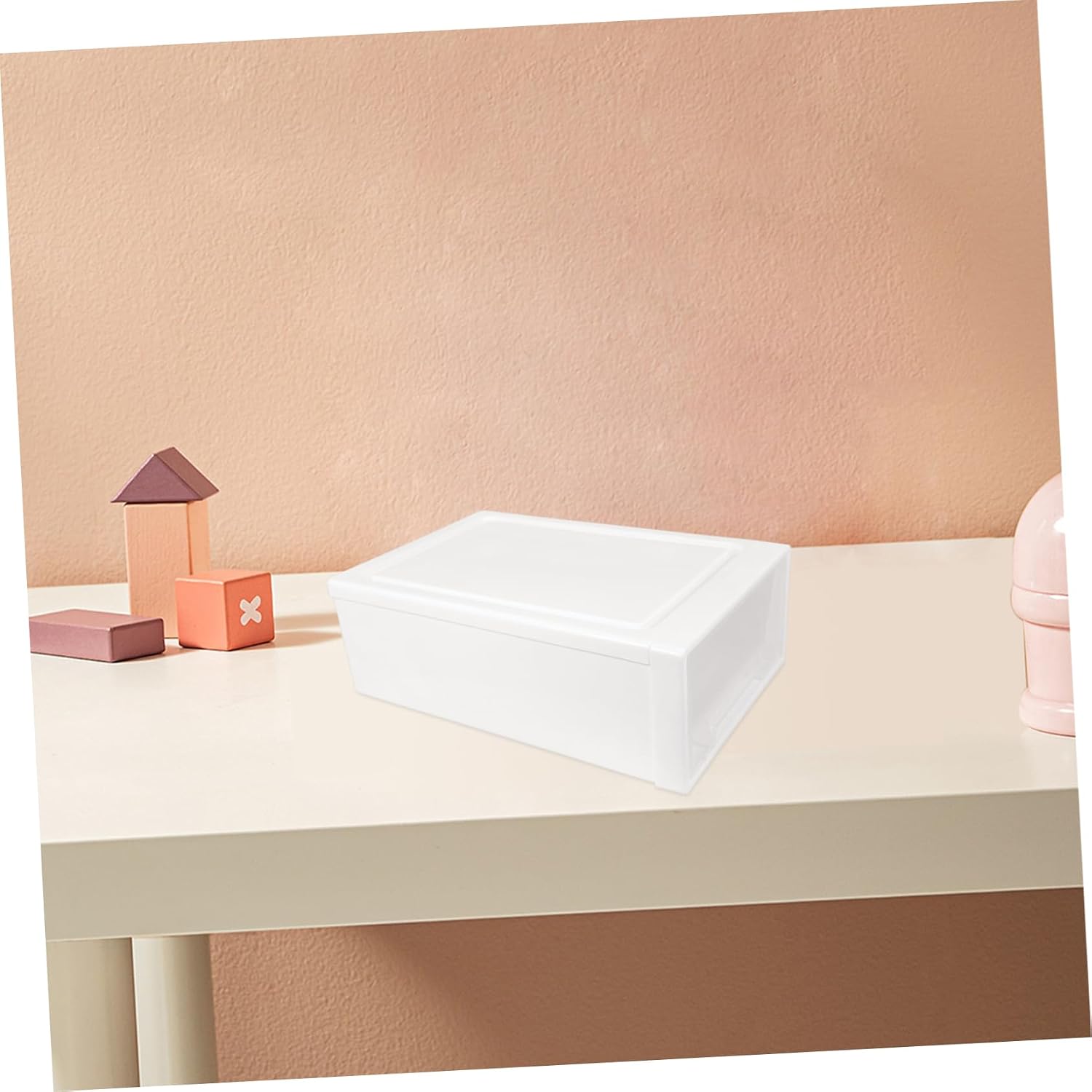 Stackable Storage Drawers for Clothes Plastic Drawer Storage Bin with Transparent Window 10.43X7.08X3.93 in Closet Organizer for Blankets Wardrobes Study Bathroom