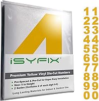 Vista 51 de iSYFIX Calcomanías de Números de Vinilo Verde Manzana – 1.5 Pulgadas Autoadhesivas (2 Juegos) – Calcomanía Premium Troquelada y Pre-espaciada