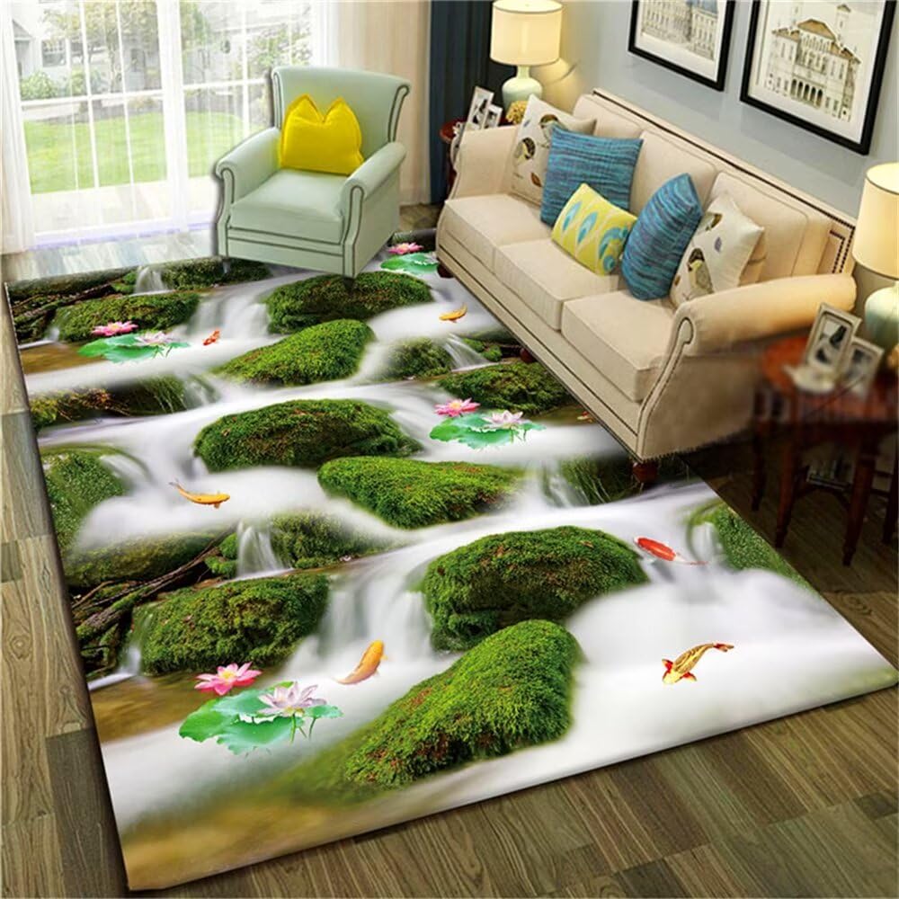 Tapis de salon sans dommage au sol pour jeux enfant et chambre