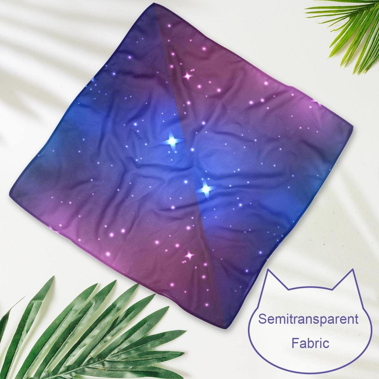 Howilath Hundehalstuch – Galaxie Sternennacht Design, Violett, Aus Polyester, Einheitsgröße Bis 58 Cm Halsumfang