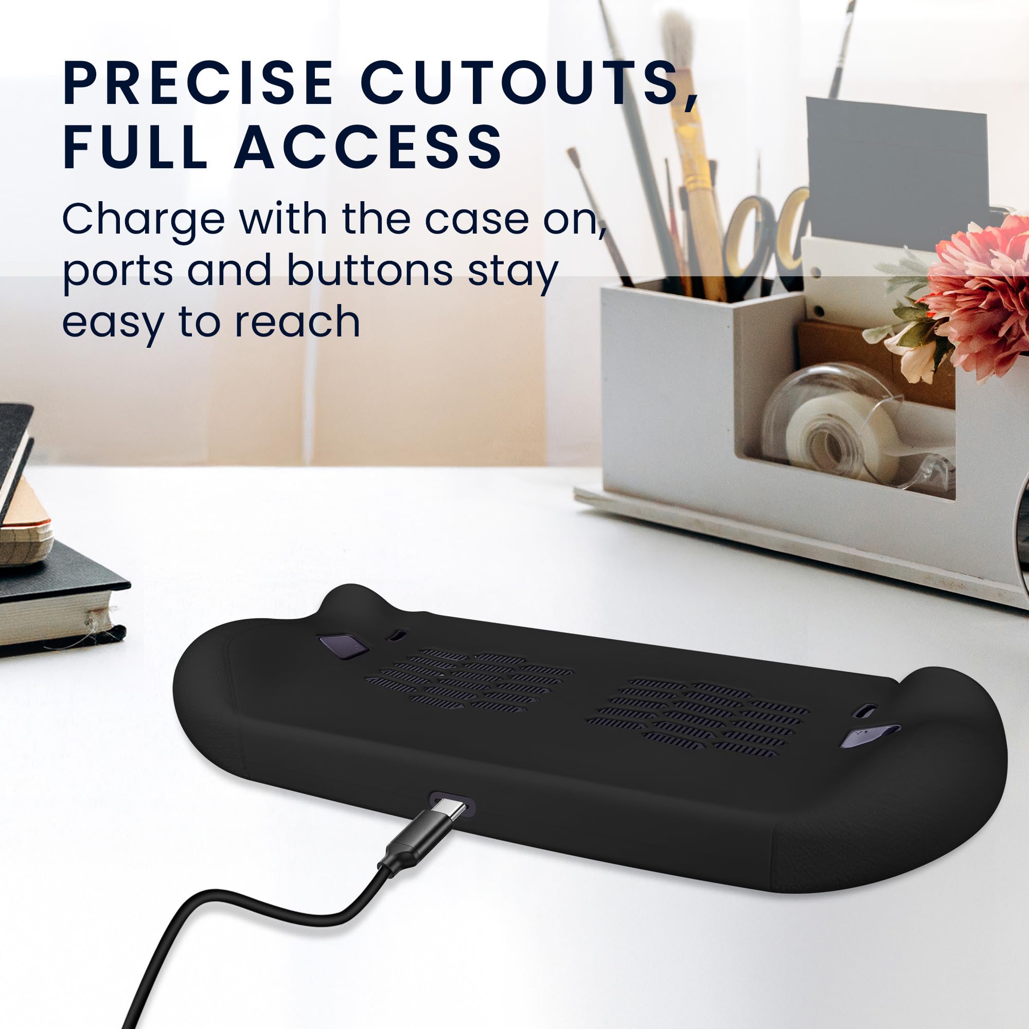 kwmobile Coque Flexible en Silicone Compatible avec Lenovo Legion Go S 2025 - Housse de Protection – Noir