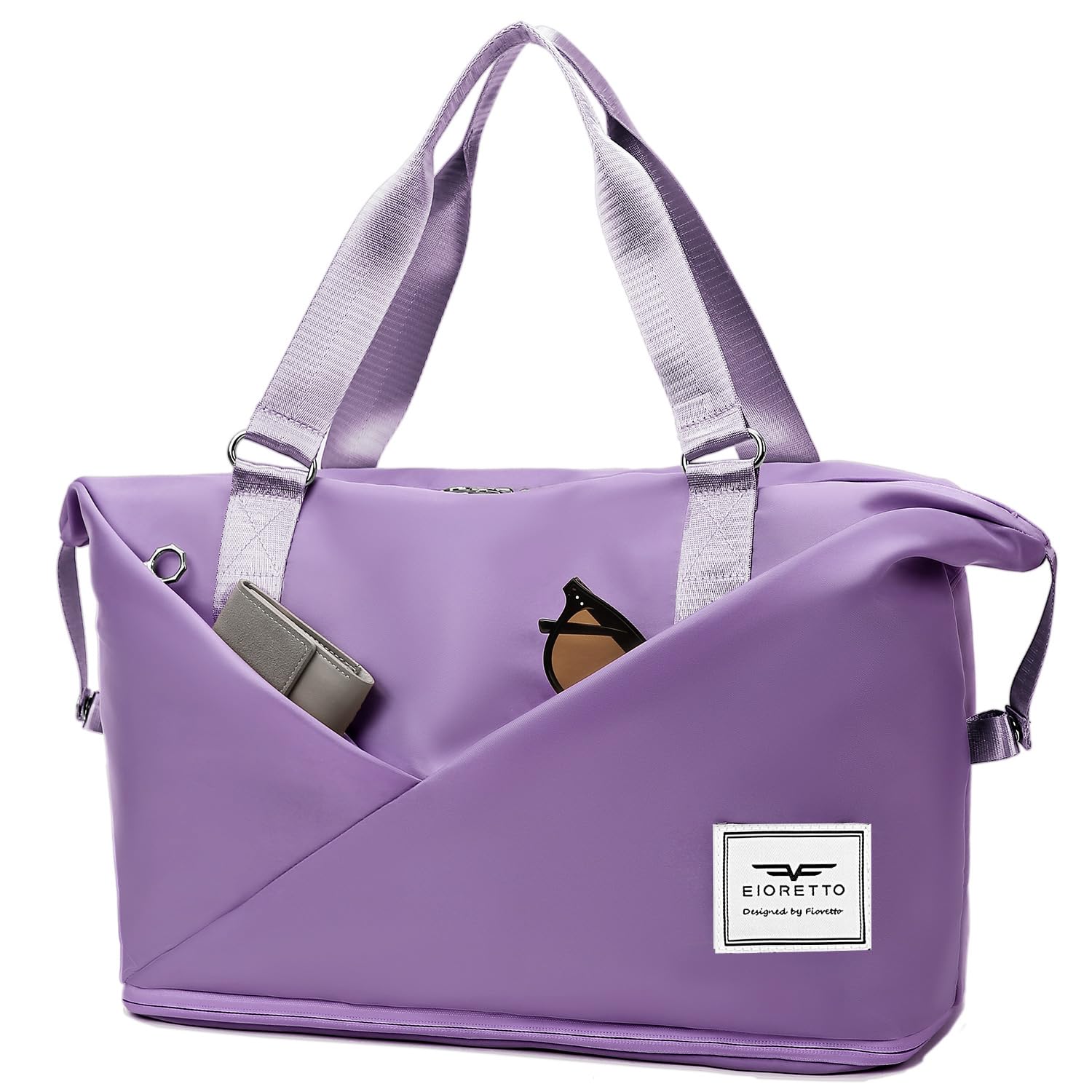 GSG SINCE 1998 Women's Expandable Travel Duffle Bag with Laptop Compartment - Water-Resistant Gym Bag, Weekend & Overnight Bag with Shoe Compartment & Wet Pocket