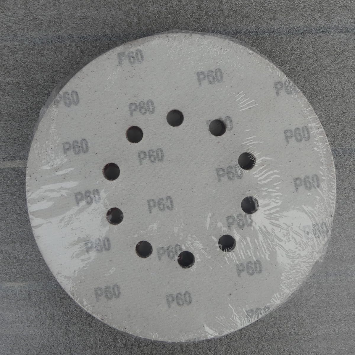 25 dischi abrasivi KleTT Ø 225 mm con 10 fori, grana P60, carta vetrata eccentrica