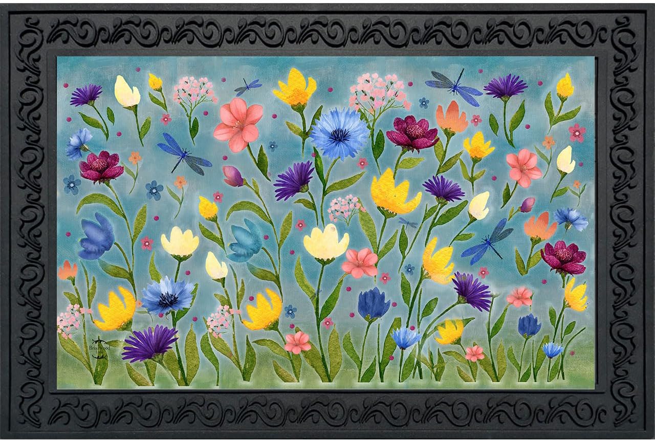 Briarwood Lane Dragonfly Garden Spring Doormat