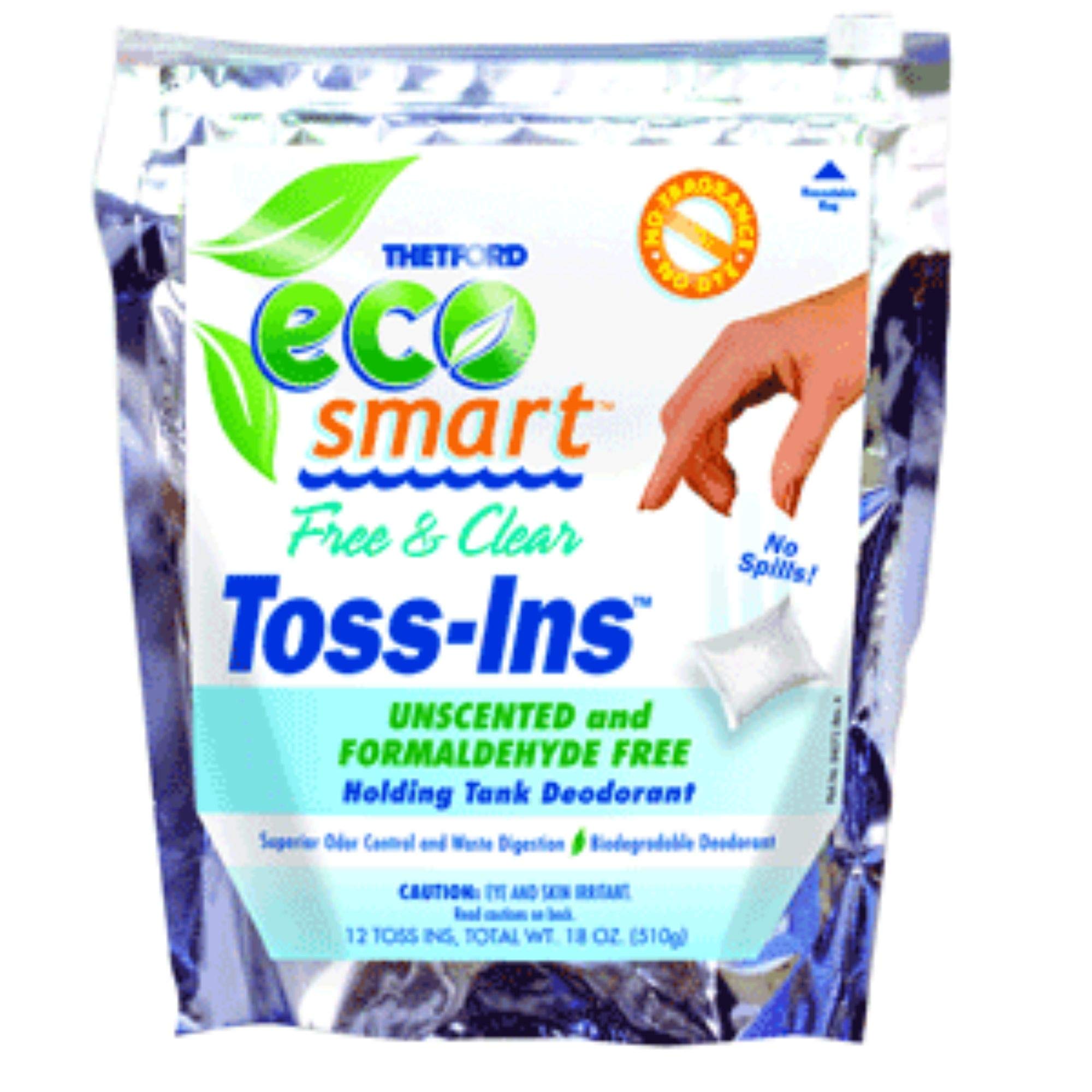 Eco-Smart Free & Clear Toss-Ins Holding Tank Deodorant (Pack of 12) – Thetford 94032