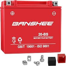 Banshee YTX20-BS AGM Battery Compatible with Polaris 550 Voyageur 144 20172019 310 CCA Sealed, Maintenance-Free High Performance