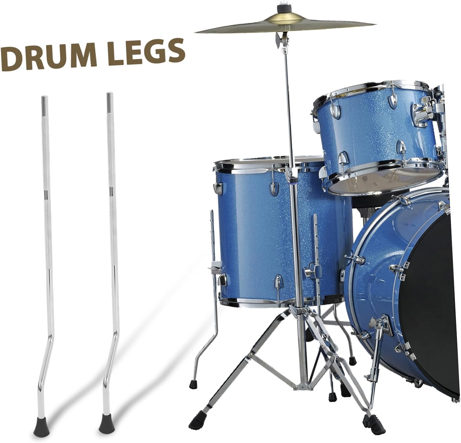 Levemolo 3pcs Drum Hardware Creative Drum Leg Metal Leg Replacement Parts Easy Installation