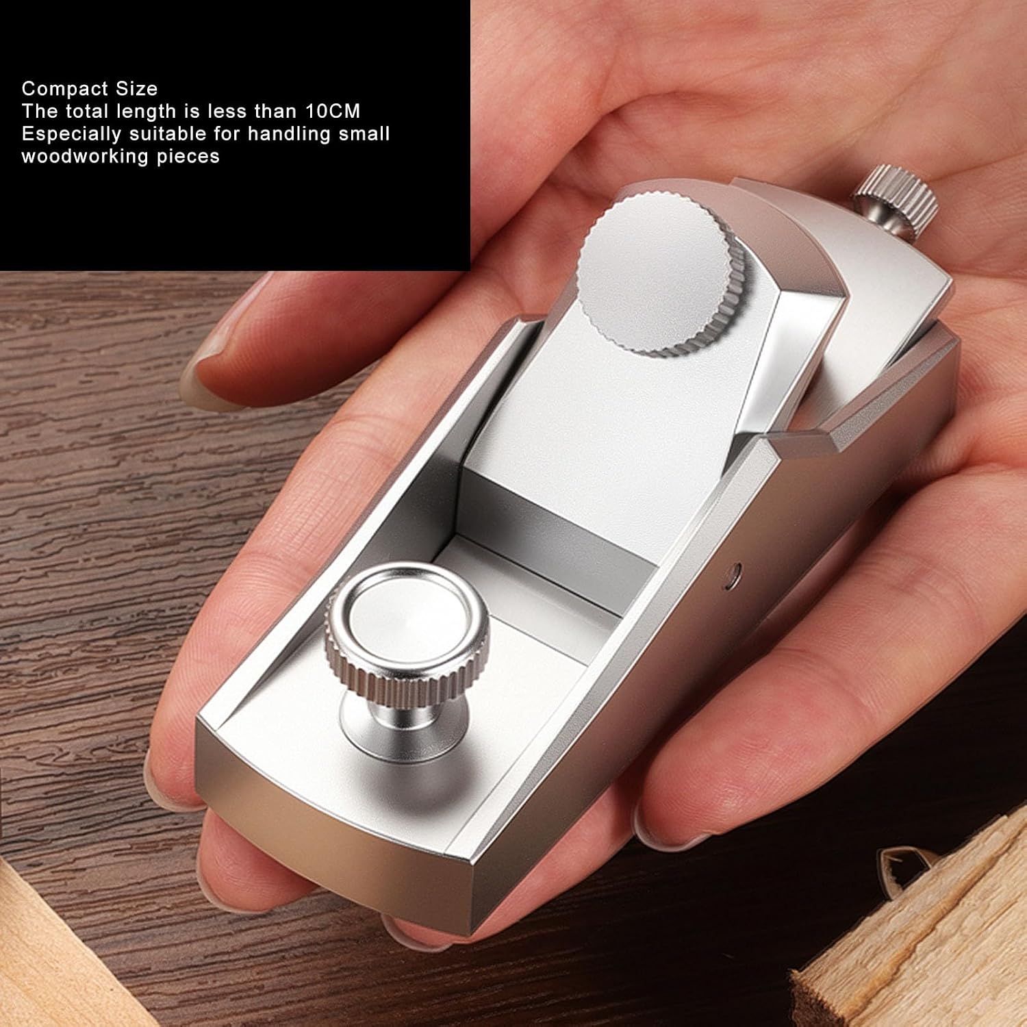 Fafeicy Low Angle Block Plane, Mini Hand Planer Aluminum Alloy for Trimming Chamfering Deburring Wood Surfaces