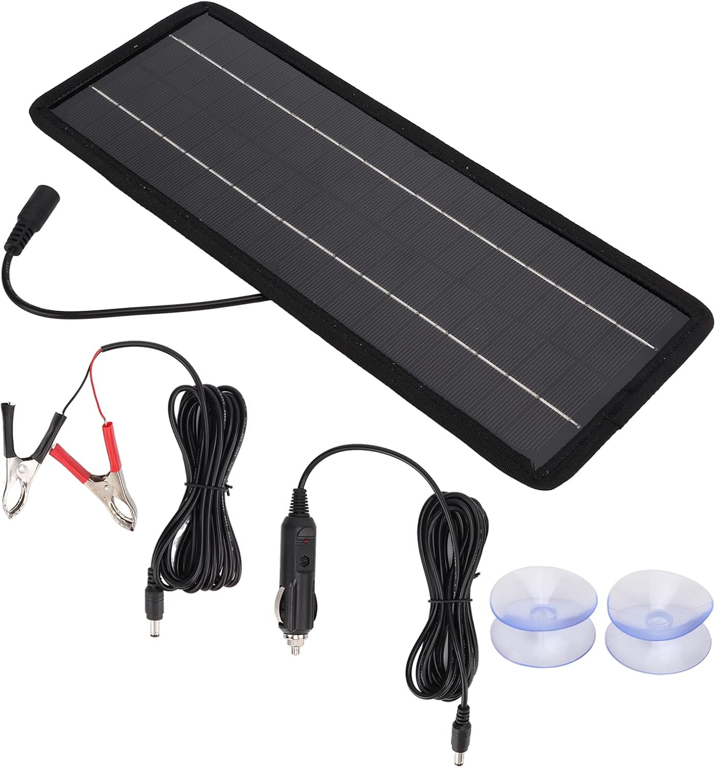 TANIQIACA 4.5W 12V Solar Car Battery Charger Polysilicon Solar Panel for Vehicle Battery Maintenance
