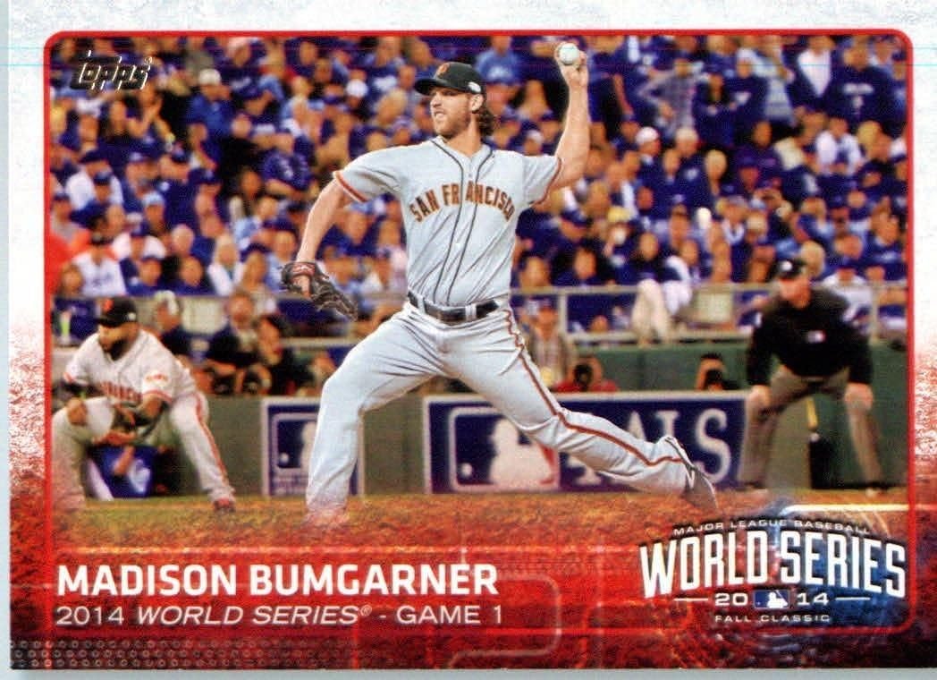 San Francisco Giants 2015 Topps MLB Baseball Regular Issue Complete Mint 33 Card Team Set with 2014 World Series Highlights, Buster Posey, Madison Bumgarner Plus