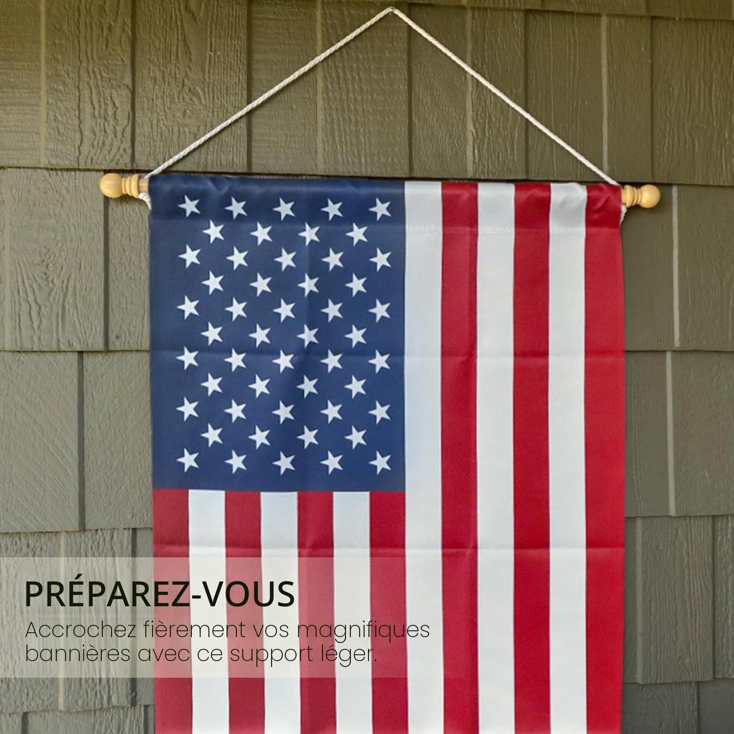 Anley Mât de bannière en bois Anley 35" - Support de drapeau pour drapeaux de la société House Sports Dynasty - Affichage pour drapeau de largeur inférieure à 30" et manchon de drapeau de plus de 1"