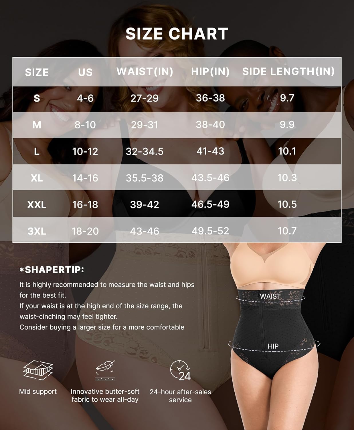 SHAPELLX Tummy Control Thong Shapewear for Women Shaping Thong Body Shaper Underwear with Hook Zipper Closure - Image 5