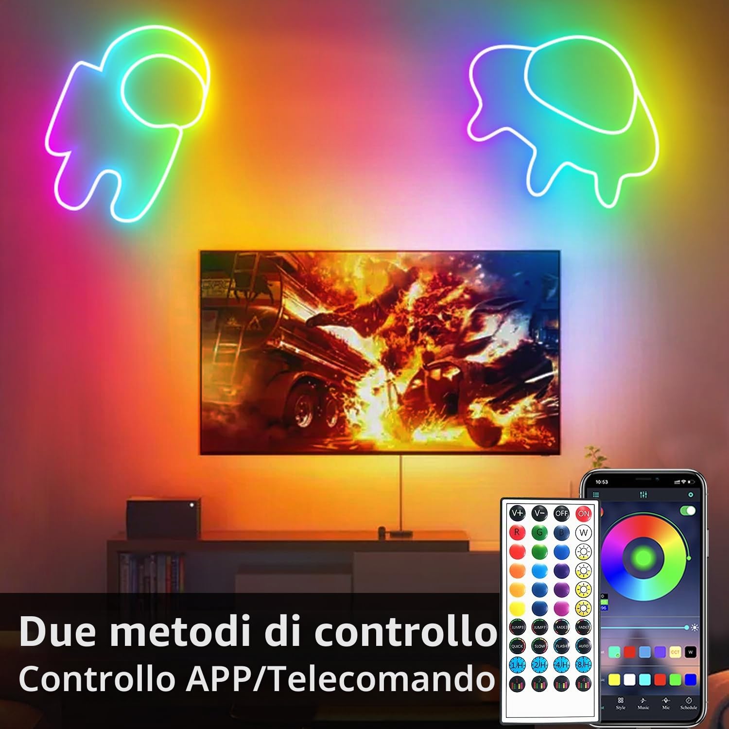 segrass Striscia LED al neon, DC 24 V, 40 m, RGB, telecomando tramite app, flessibile, impermeabile, per camera da letto, sala giochi, decorazione per esterni (2 rotoli da 20 m)