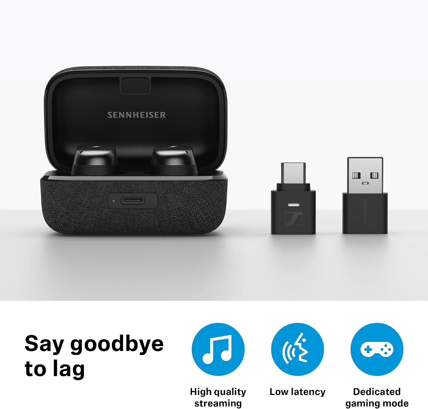Sennheiser BTD 700 — аппаратный ключ — аудиотрансмиттер типа «Plug & Play» с поддержкой aptX Lossless и Auracast для наушников и динамиков — чрезвычайно низкая задержка, Bluetooth 5.4, совместимость с USB-C и USB-A