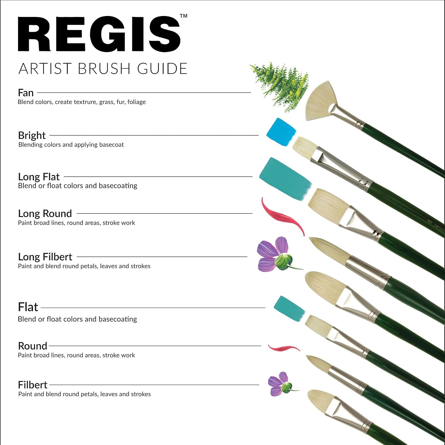Regis Royal and Langnickel Brush Set, Round, 7-Piece