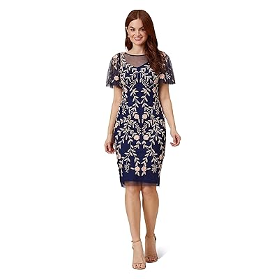 Adrianna Papell Beaded Short Dress Women