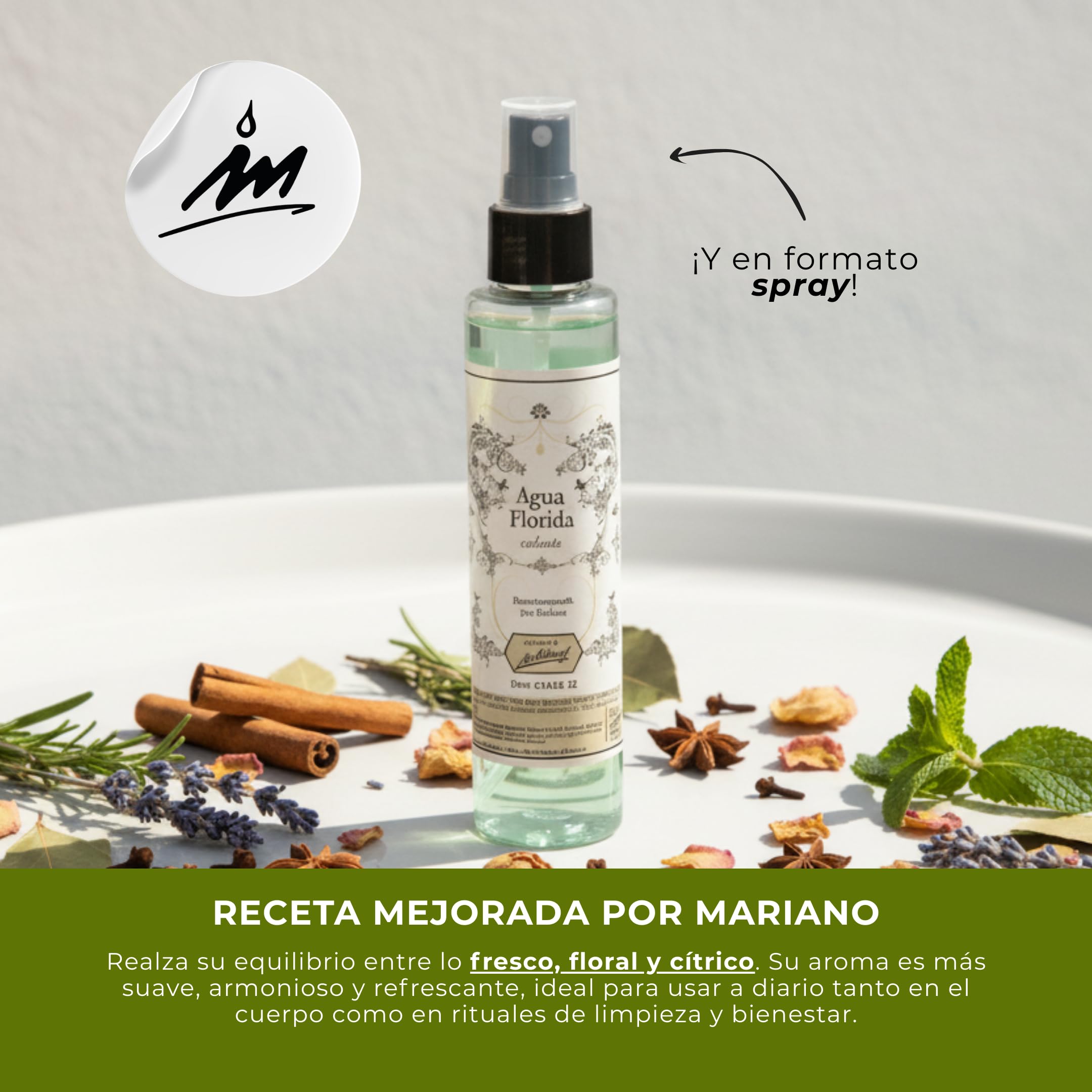 Acqua Florida Colonia Spirituale, Spray 150 ml, Aroma Floreale-Agrumato, Formula Migliorata per Pulizia Energetica e Armonizzazione, Uso Rituale e Corpo