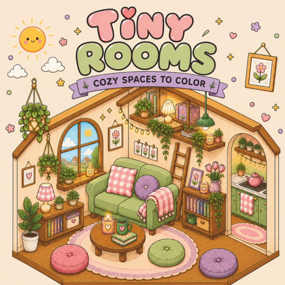 Tiny Rooms: Cozy Spaces to Color