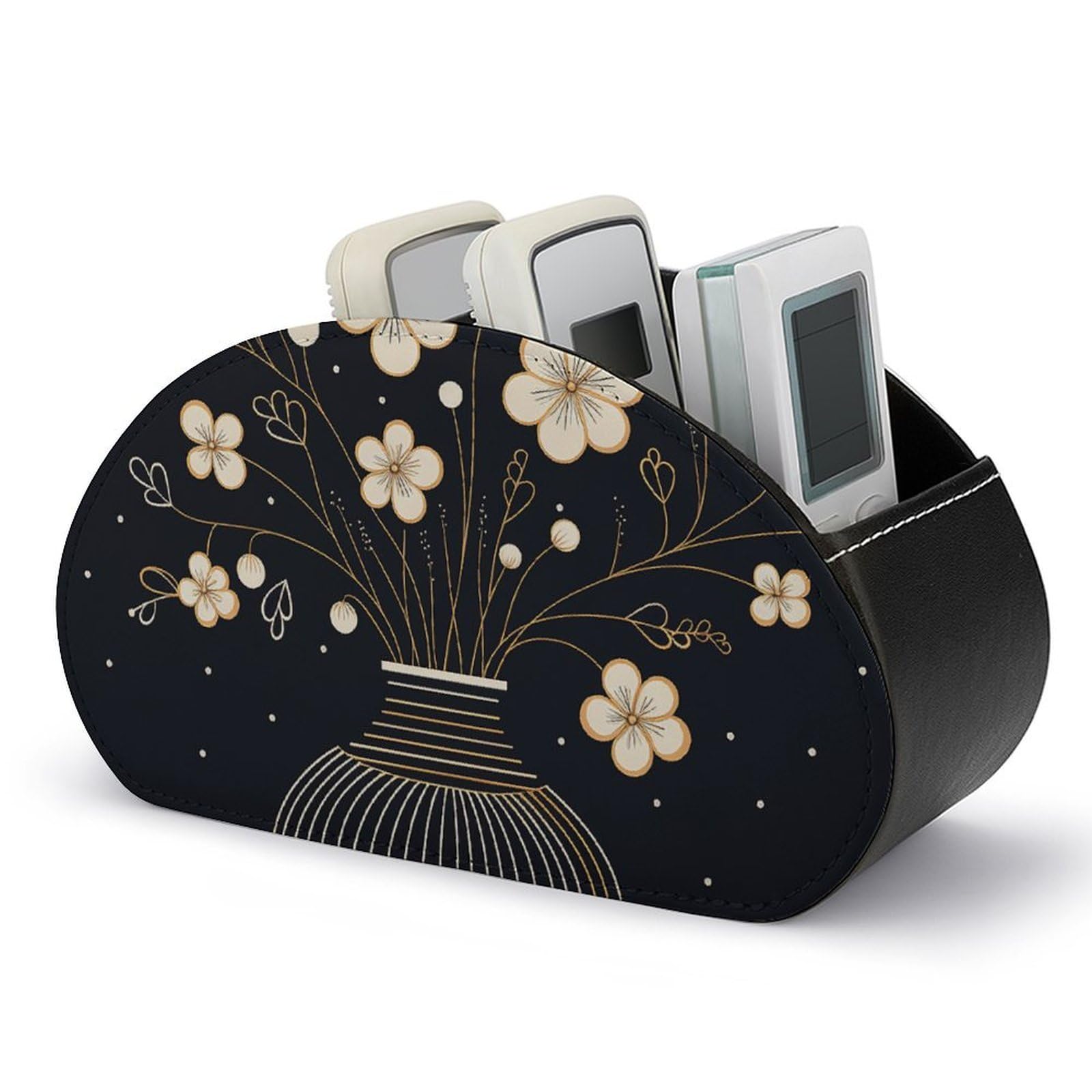 Support télécommande TV similicuir chic pour table de chevet épurée
