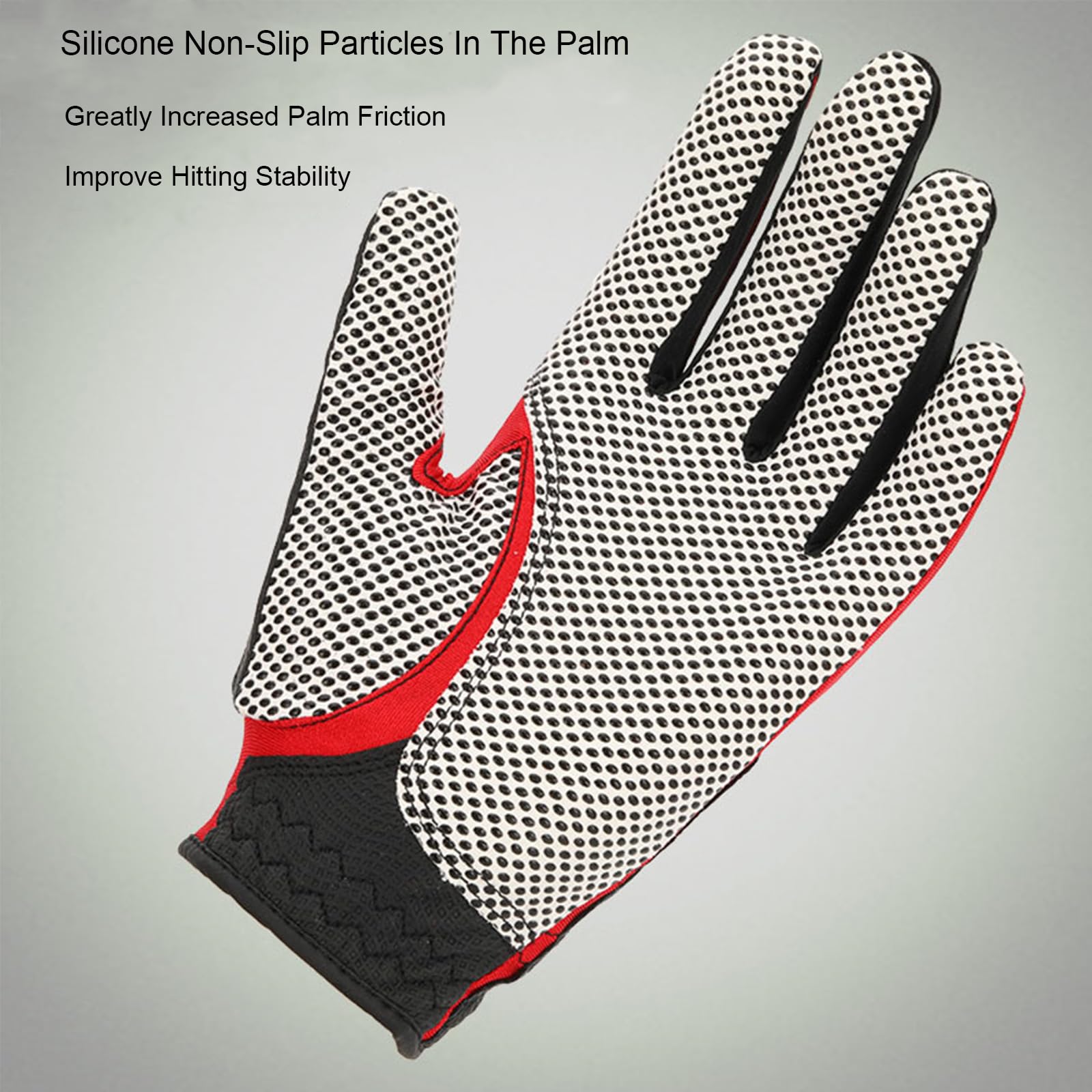 Gants de Golf pour Hommes en Silicone à Paume Unique Gauche Droite Anti-dérapant Gant Respirant en Cuir PU Confortable pour Cadeau de Golfeur 1 Pcs,Blue Left,24(Length18.5cm)