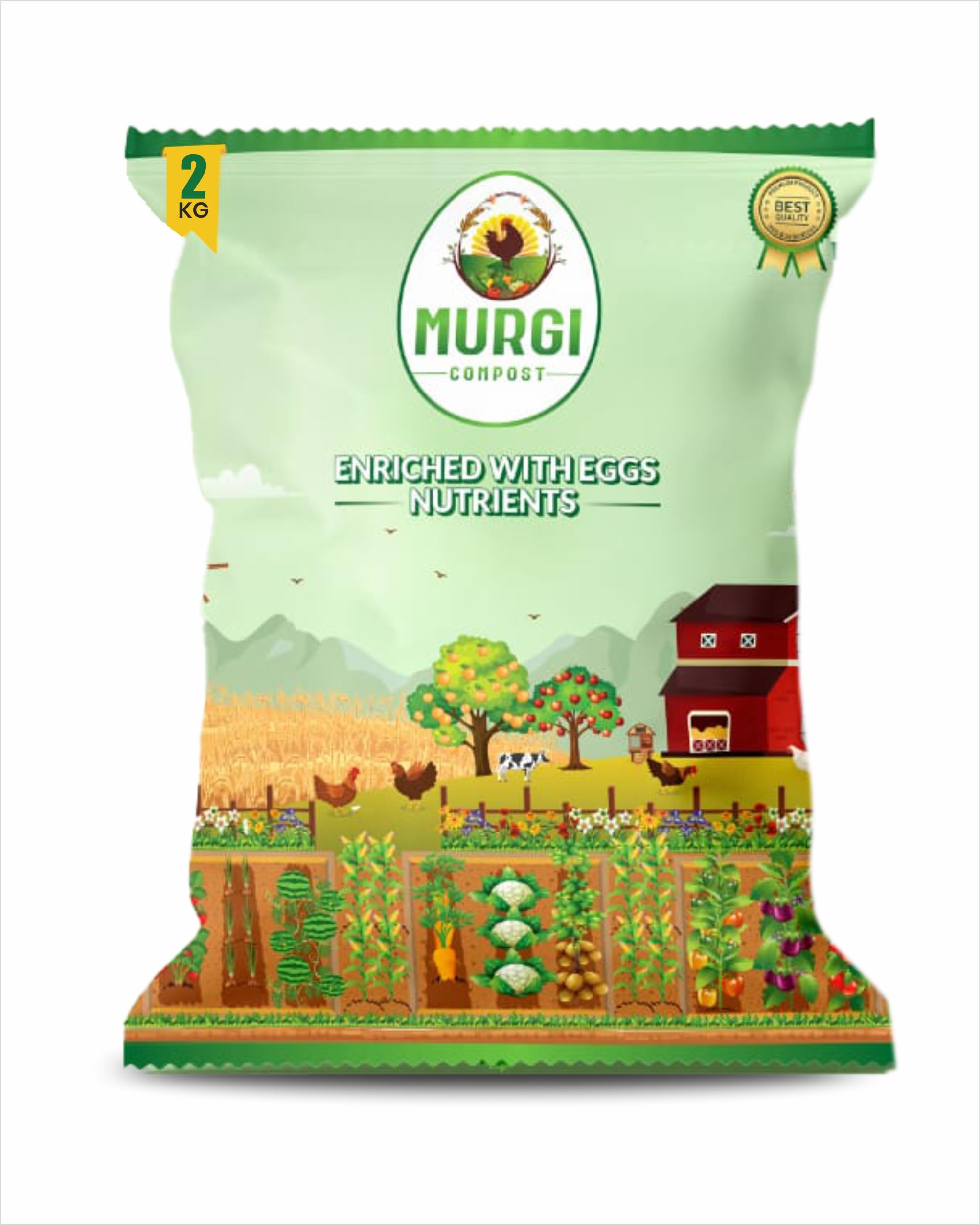 Murgi Compost® Organic Potting Soil Mix for Plants Crops 2Kg Odorless Chicken Hen Manure | Murgi Compost Khad Fertilizer for Home Garden and pH-Balanced with All 17 nutrients (B0DBN6CW8K) Amazon Price History, Amazon Price Tracker