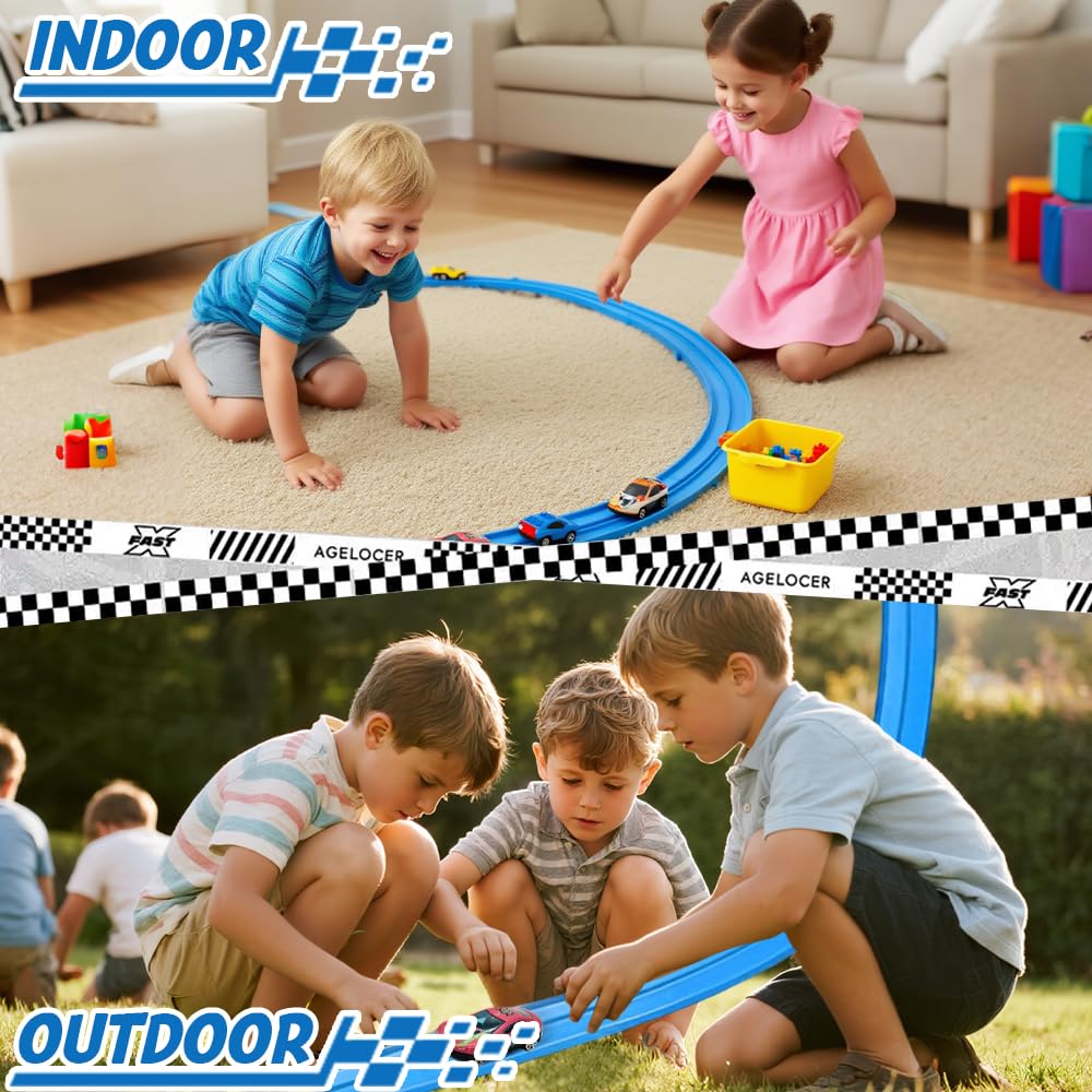 Biegsame Rennstrecke Für Spielautos,Biegsame 4 Meter Aufrollbar Tragbar