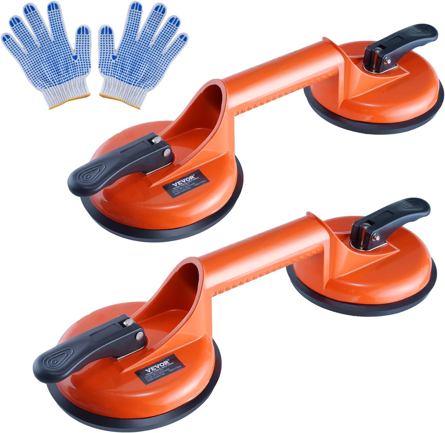 FCHO Suction Cups Heavy Duty Aluminum Vacuum Plate Handle Glass Holder Hooks to Lift