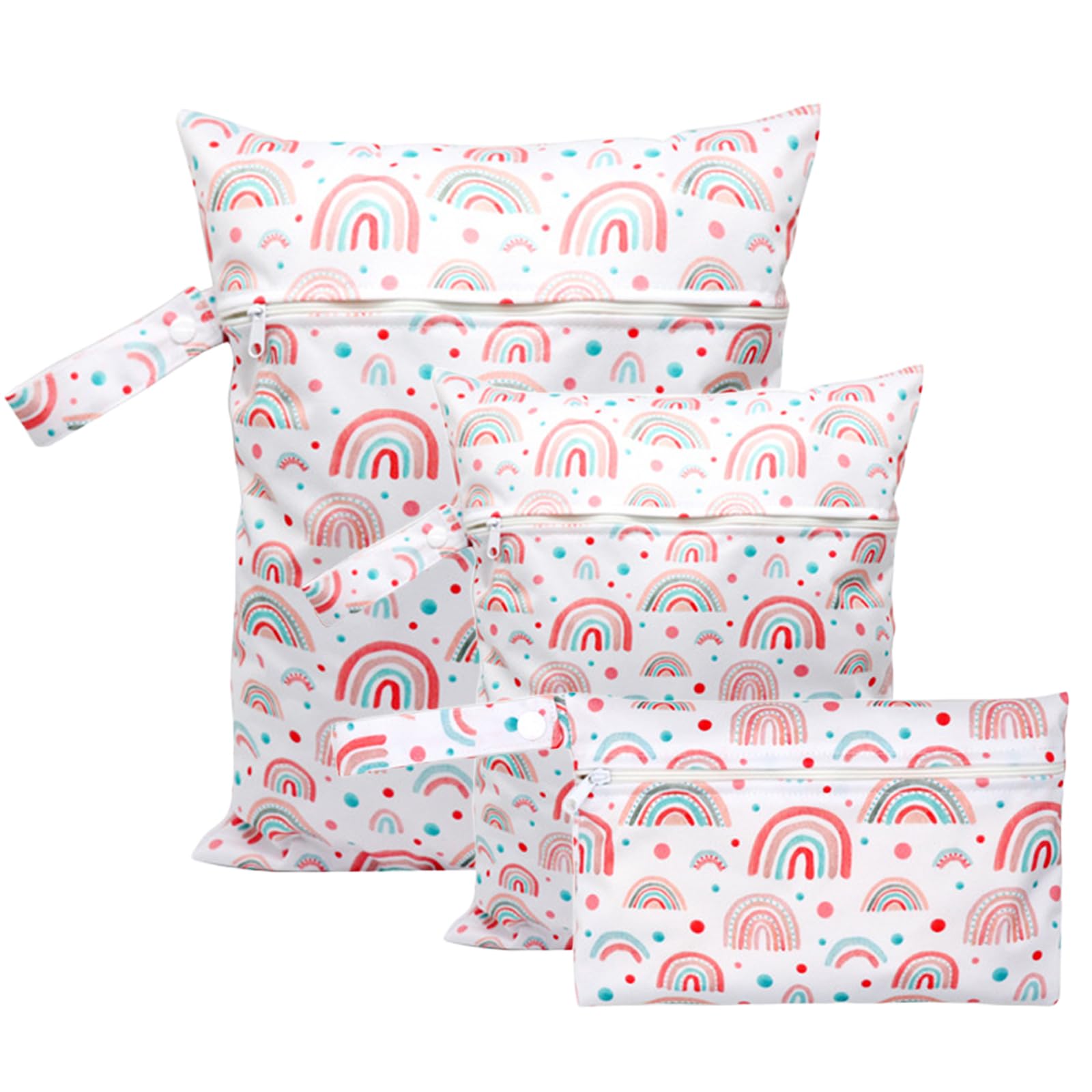 3 Piezas Bolsa Impermeable Bebe Guarderia, Bolsa Pañales Bebe, Bolsa Húmeda Reutilizable, para Equipos de Natación, Ropa Deportiva, Ropa Húmeda, 3 Tamaños, Ideal para Uso en Exteriores