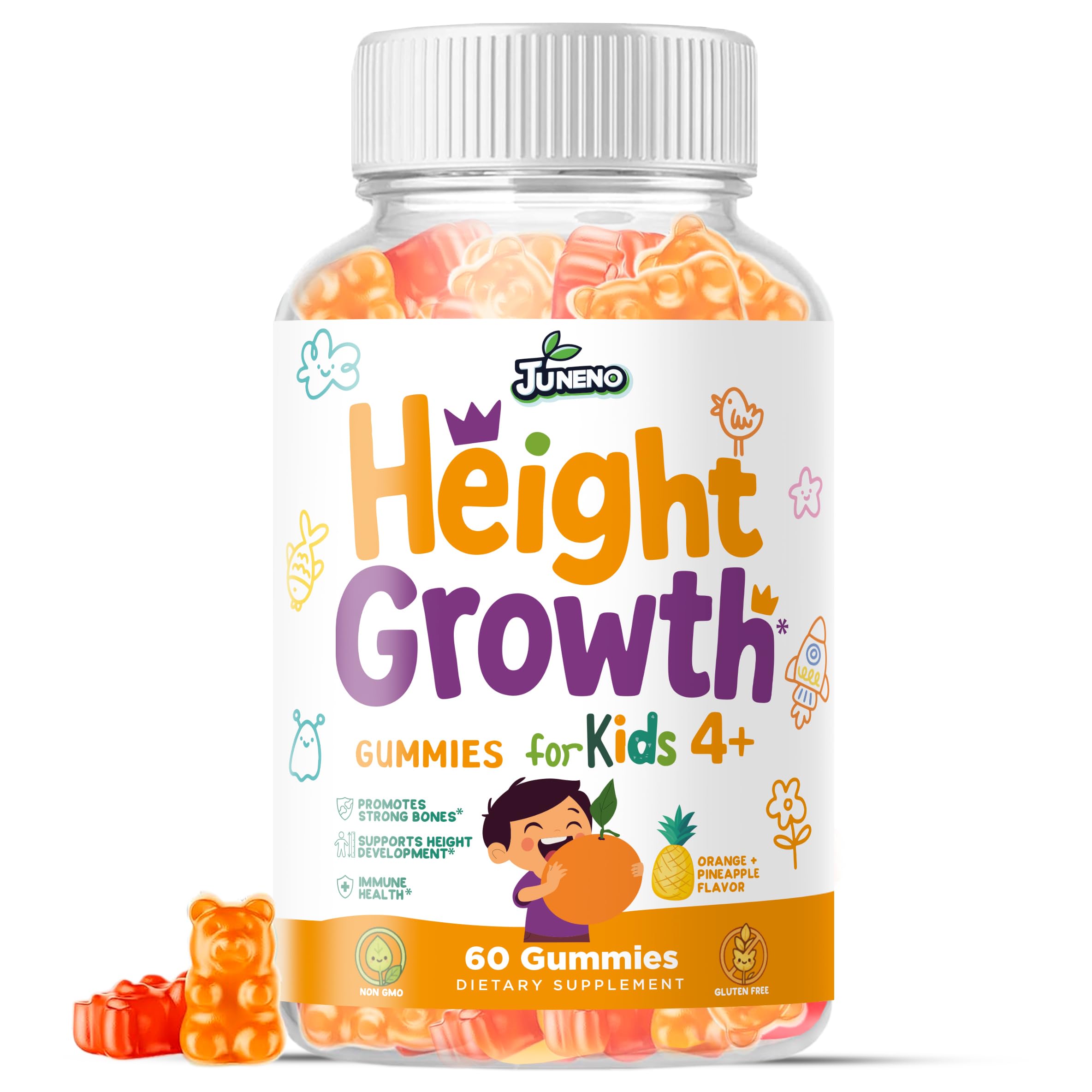 Height Growth Vitamins Supplement Gummies - Grow Taller for Teens Kids Boys Girls - Natural Height Increaser Maximizer Multivitamin