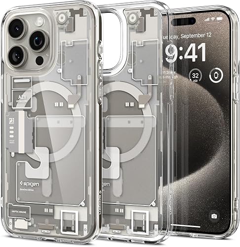 Spigen Ultra Hybrid MagFit for iPhone 15 Pro Case, ZO Natural Titanium