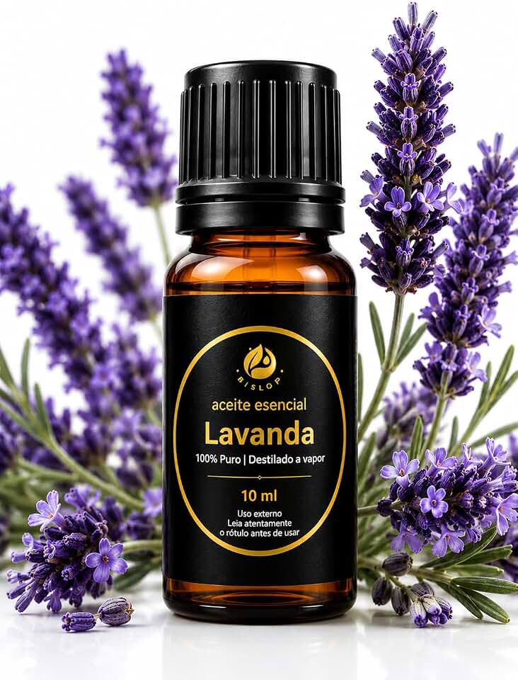 Aceite Esencial de Lavanda 100% Puro y Natural – Destilado al Vapor – Premium - Relajante y Calmante – Marca Bislop – 10 ml