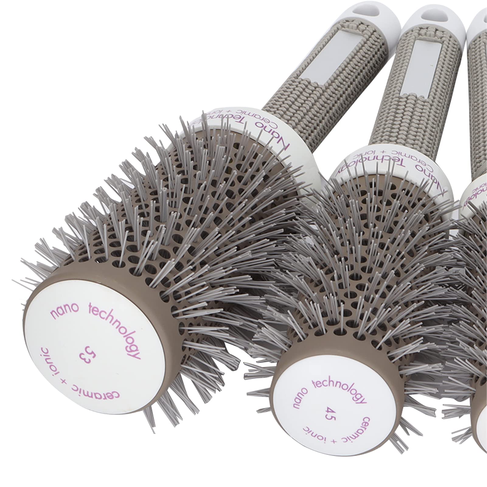 Set di 5 Spazzole Tonde, Pettine a Conduzione di Calore, Set di Strumenti per Parrucchieri per Arricciare L'asciugatura con il Phon, Spazzola Professionale per lo Styling dei Capelli, Set di Strumenti