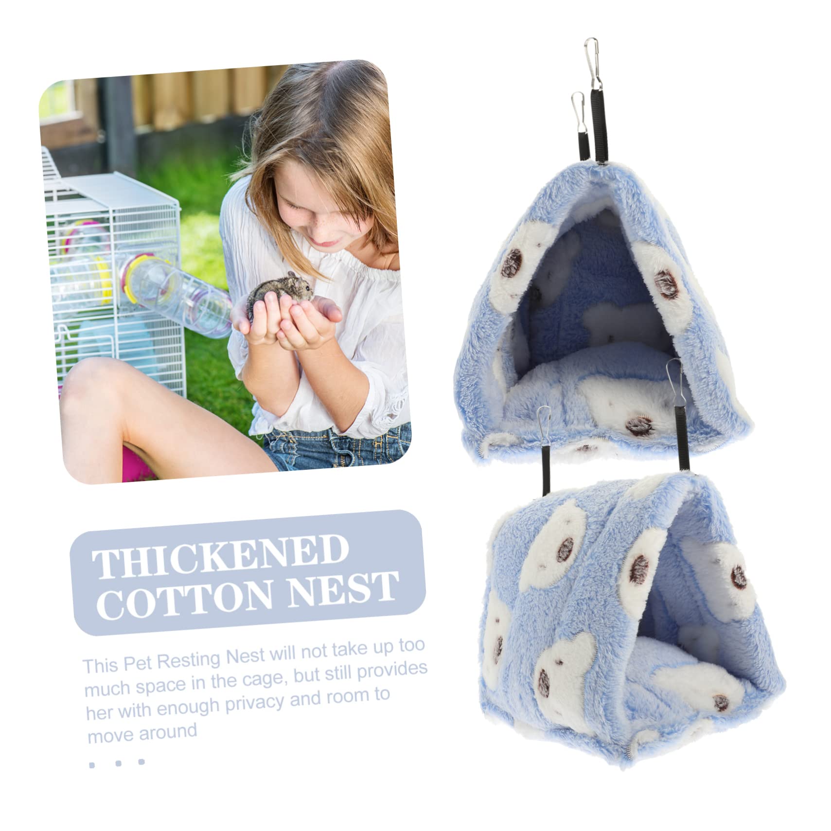 COLLBATH 2stücke Kuschelnest Für Hamster Und Kleine Tiere Warmes Schlafsack-Bett Für Chinchilla Meerschweinchen Und Kaninchen Kuschelige Unterkunft Für Winterruhe