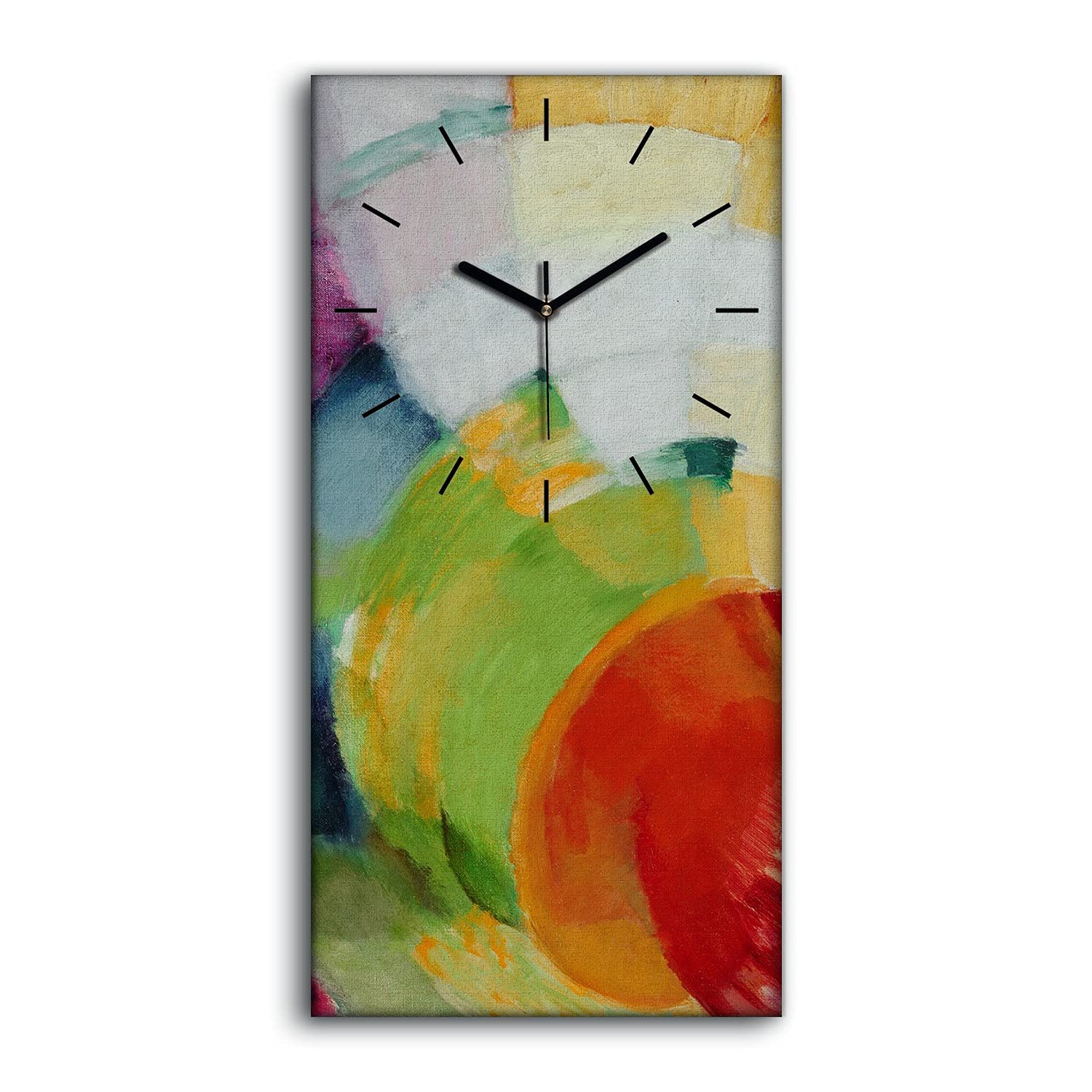 Horloge sur Toile Kupka Art Moderne Silencieuse pour Salon Décoration Murale 30x60