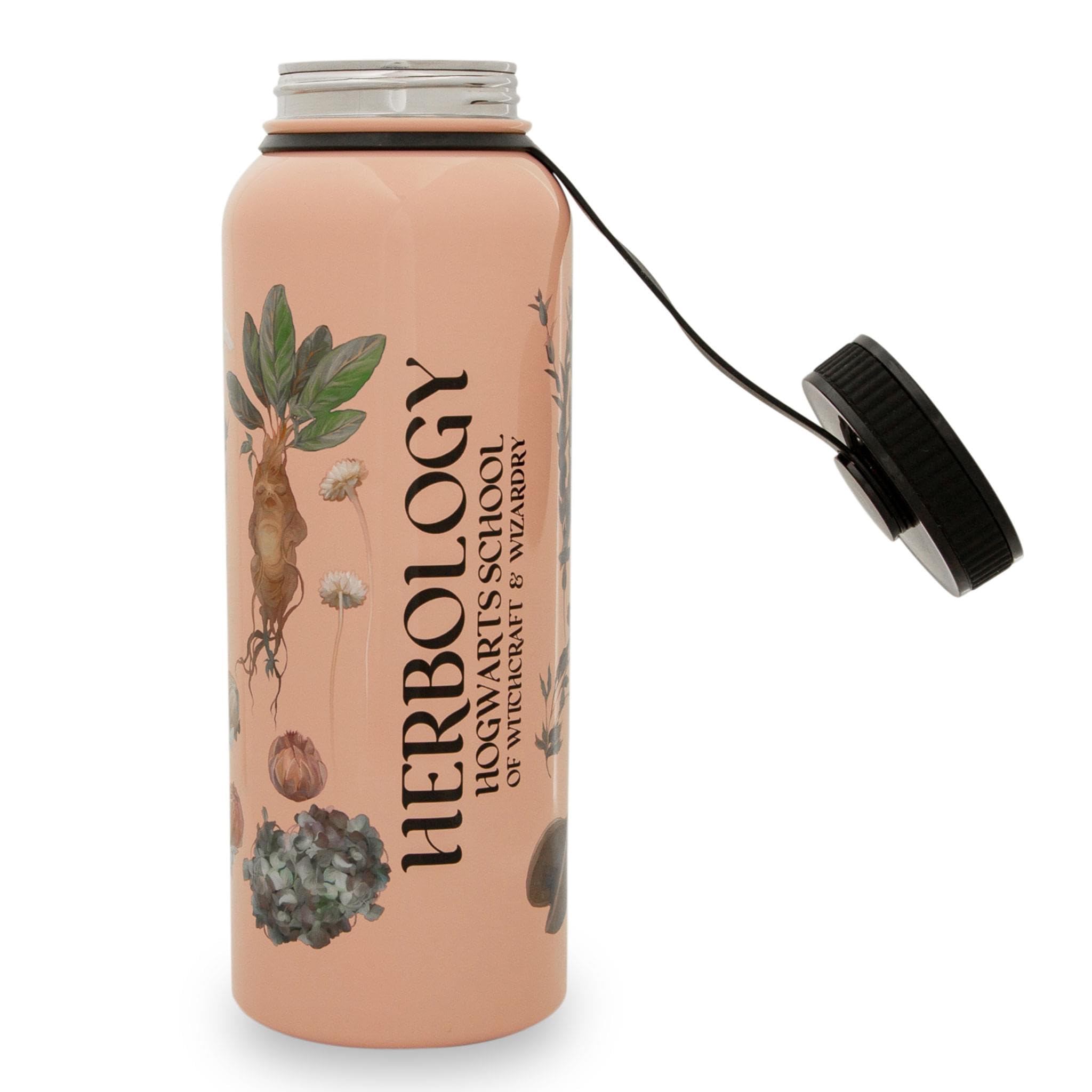 Harry Potter Herbology - Botella de agua de acero inoxidable con tapa resistente a fugas | Jarra deportiva grande | Capacidad para 20 onzas