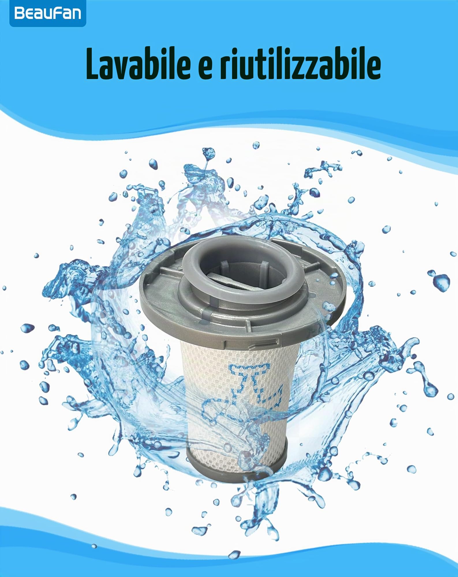 Confezione da 4 filtri Compatibile con Rowenta X-Force Flex 8.60 RH96 Serie RH9611 RH9637 RH9638 RH9639 RH9677 RH9678 & X-PERT 6.60 RH68 Serie RH6821 RH6837 6838 RH6878 Cordless Aspirapolvere