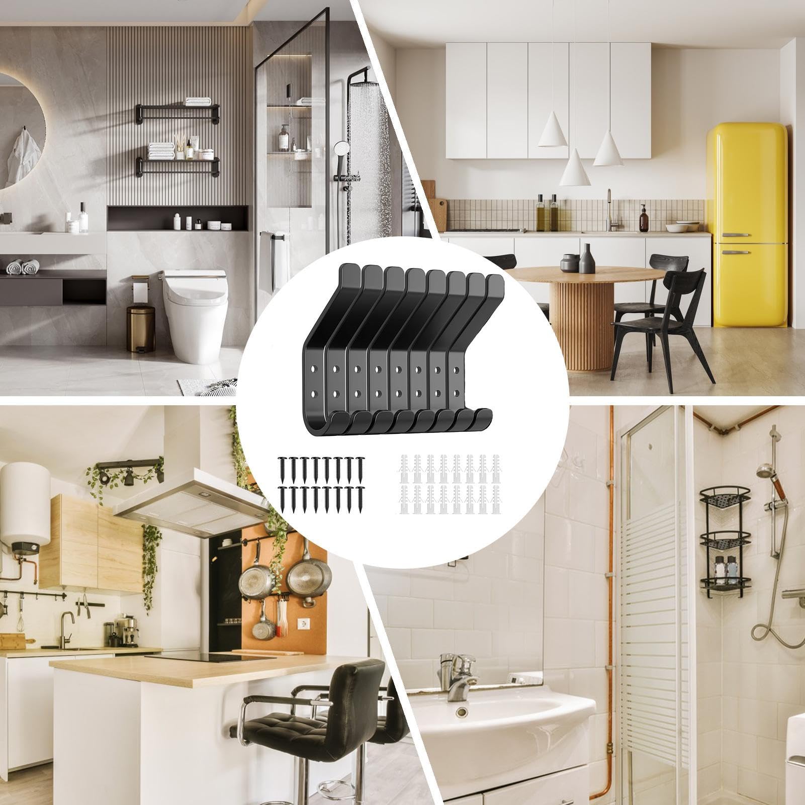 Ganchos De Pared Para Abrigos Perchero Adhesivo Sin Taladro | Perchero De Pared Con Ganchos Hogar Dormitorio Cocina Baño Recibidor Ropa Bolso Mochila Sombrero Llave Toalla Albornoz