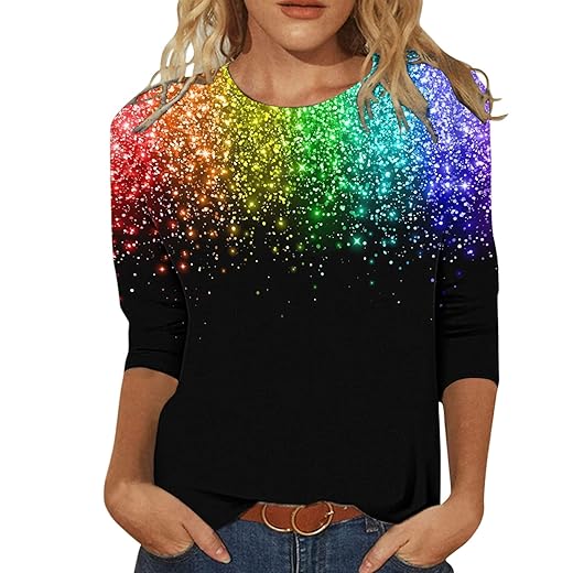 TXIAOLLY Amazon International Shipping,Walmart Black of Friday 2022,Stretch Short Women Casual Christmas Print T Shirt Long Sleeve Shirt Loose BlouseTops Climate Control Shirts (AE #2, L)