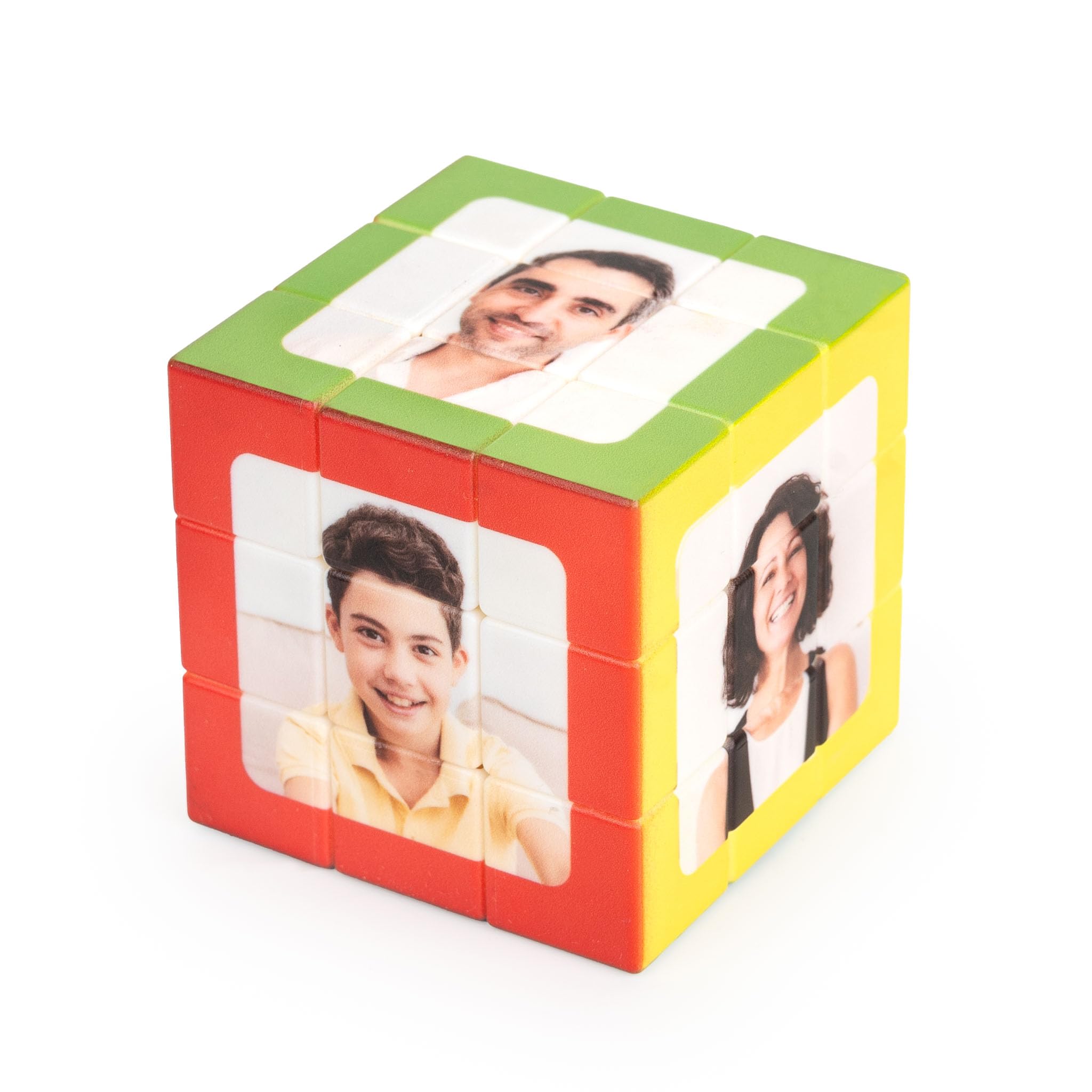 Wanapix | Custom 3x3 Logic Cube | Rotary with 6 Photos | Direct Print on Each Side | Speed Cube 3x3 | 100% Custom