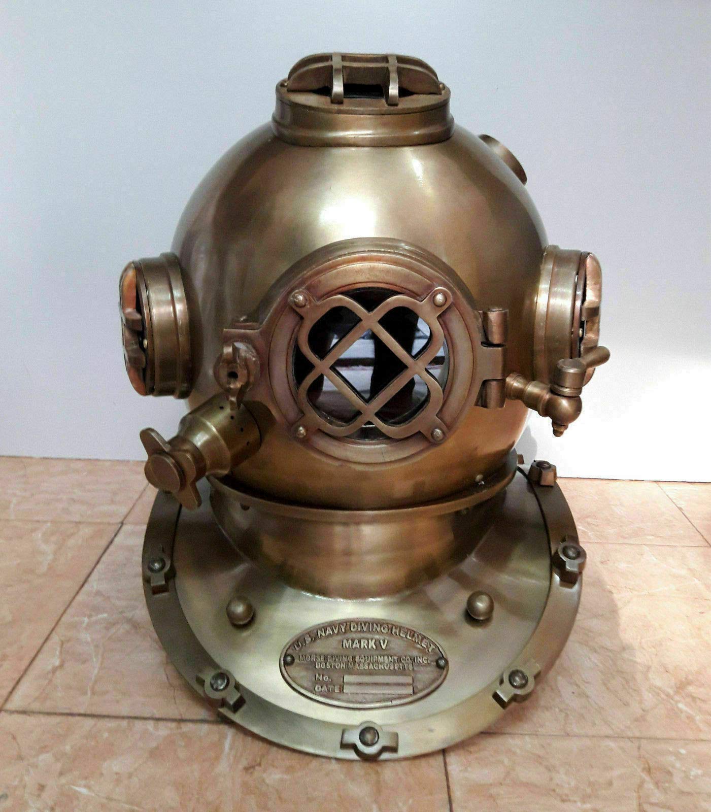 Antyczny kask do nurkowania z akwalungiem US Navy Mark V Divers 45 cm kask do nurkowania