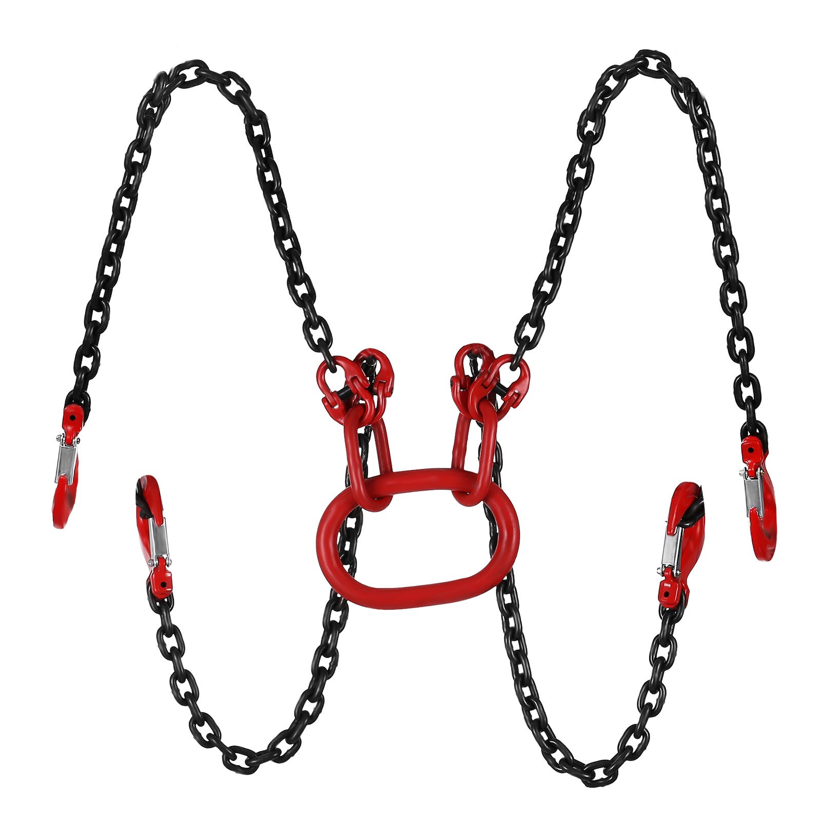4 Jambe Levage Chaîne avec Crochet Chaîne pour Palan Lifting Chain de Grande Capacité (1.5M)