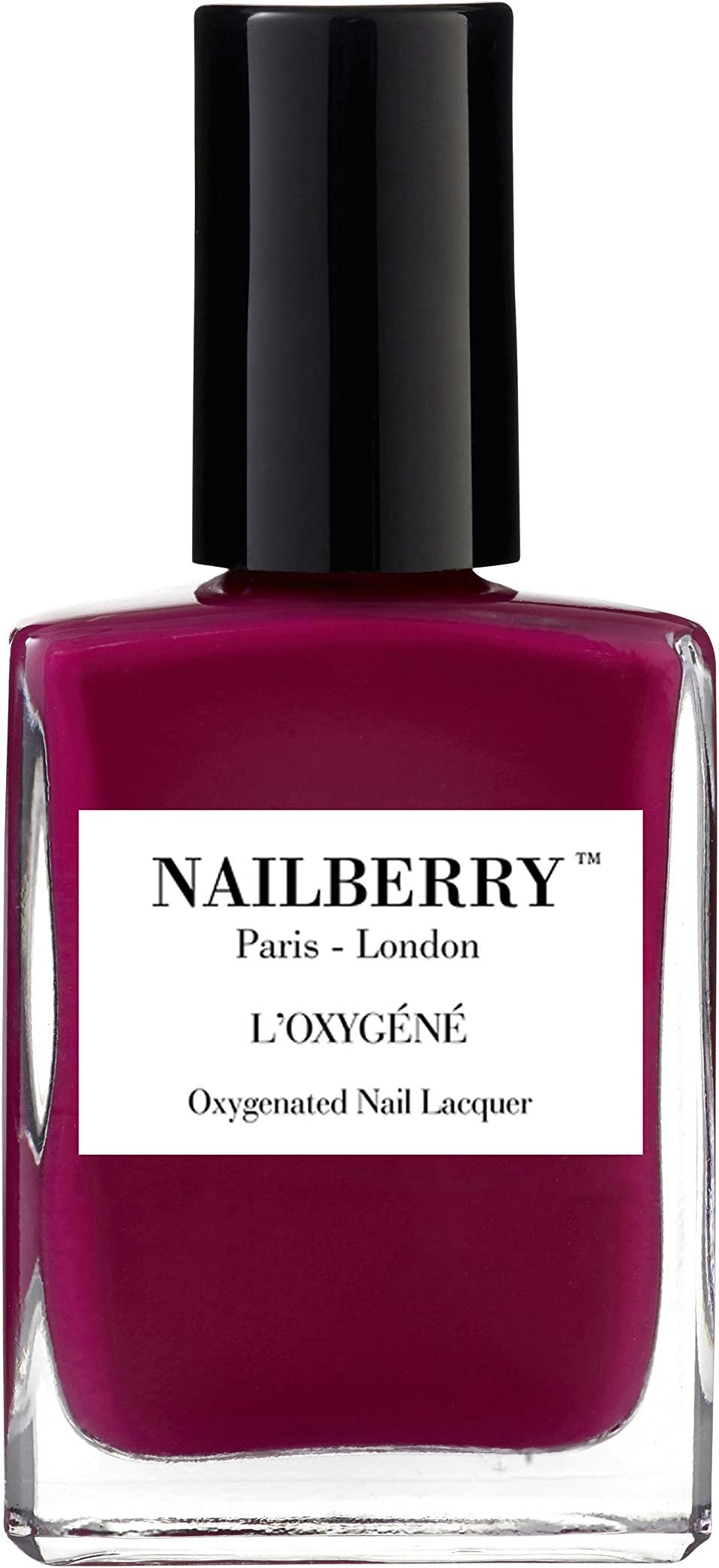 – L'Oxygéné Oxygenated Nail Lacquer | Raspberry, 15 ml | Polish for a Healthier Manicure & Long Lasting Colour | 12-Free, Vegan, Halal, Cruelty & Gluten Free